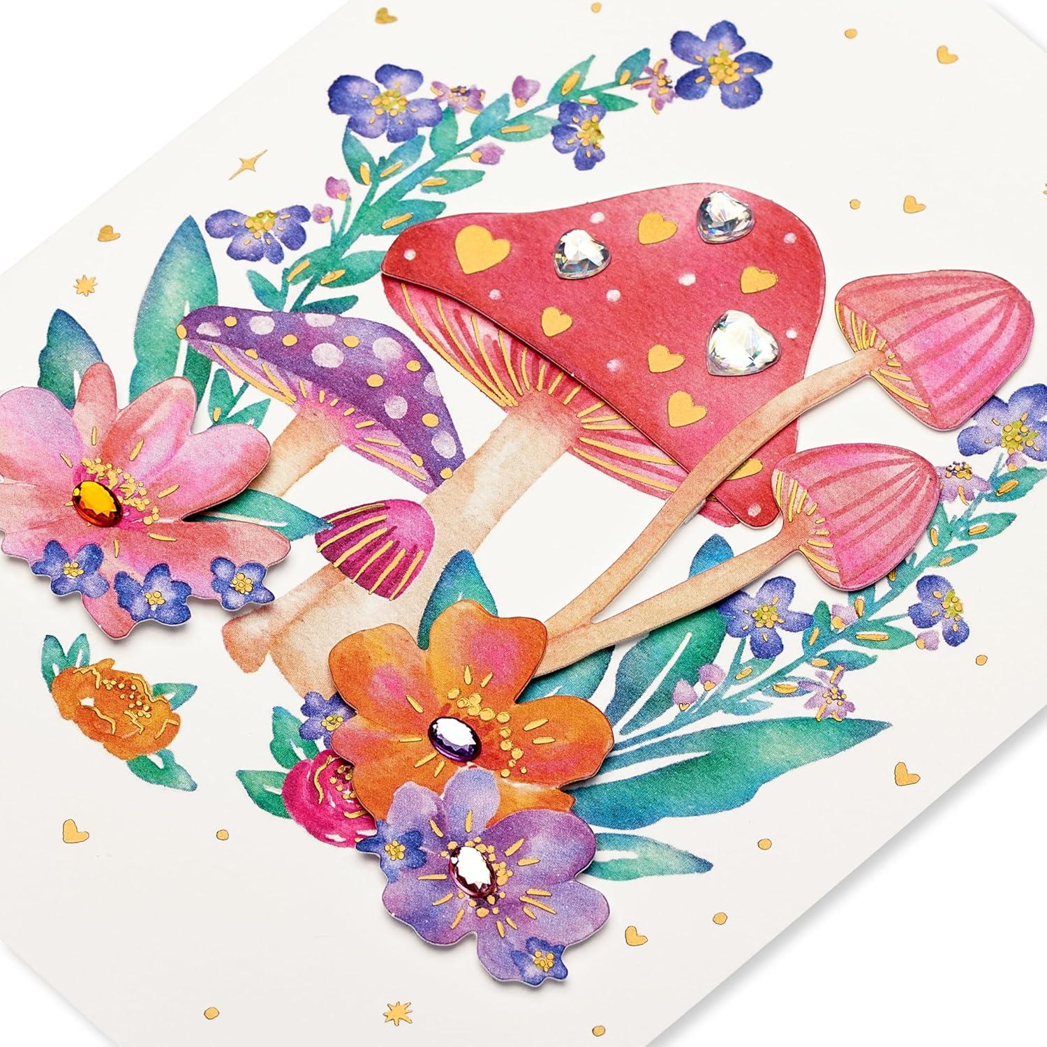 image:imagePapyrus Blank Valentines Day Card Mushrooms and FlowersMushrooms and Flowers
