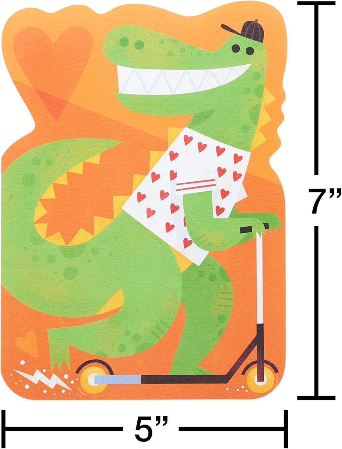 image:imagePapyrus Blank Valentines Day Cards 5x7 and Stickers for Kids School and Classroom Exchange Dinosaurs 20Count