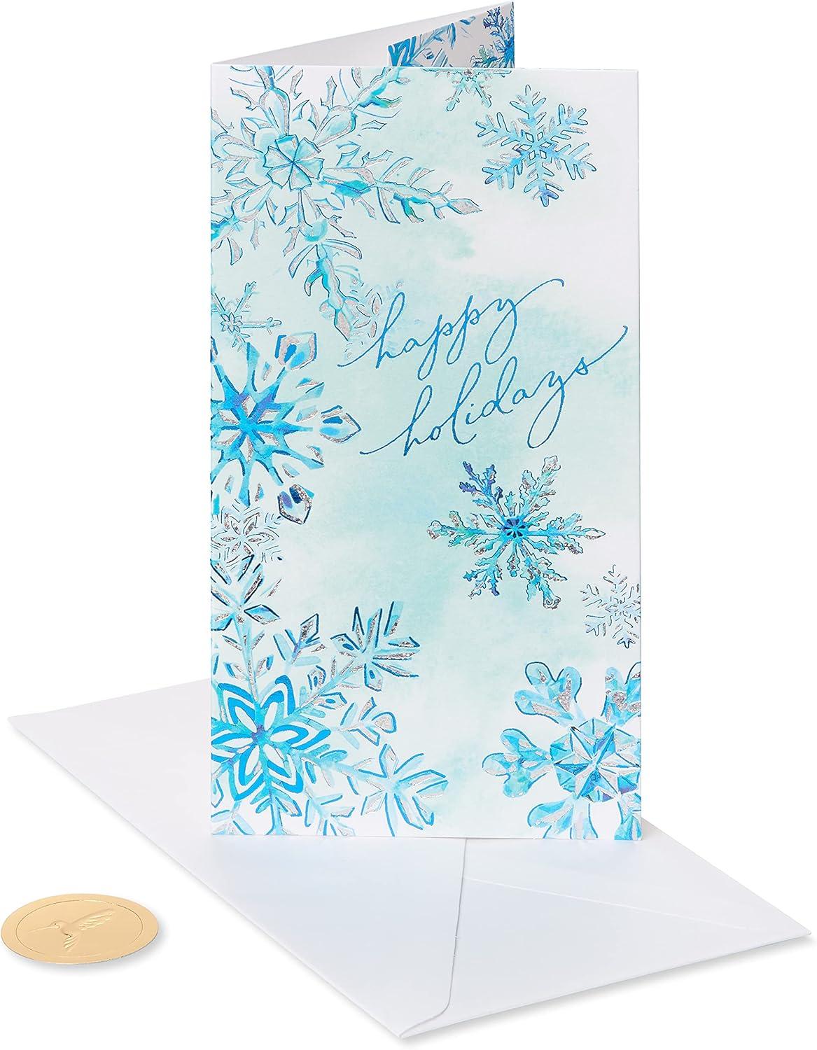 image:imagePapyrus Holiday Card Wonderful SeasonWatercolor Snowflakes