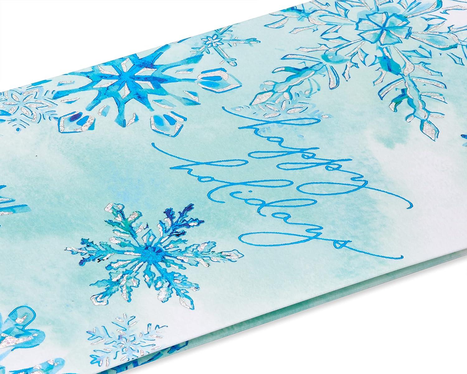 image:imagePapyrus Holiday Card Wonderful SeasonWatercolor Snowflakes