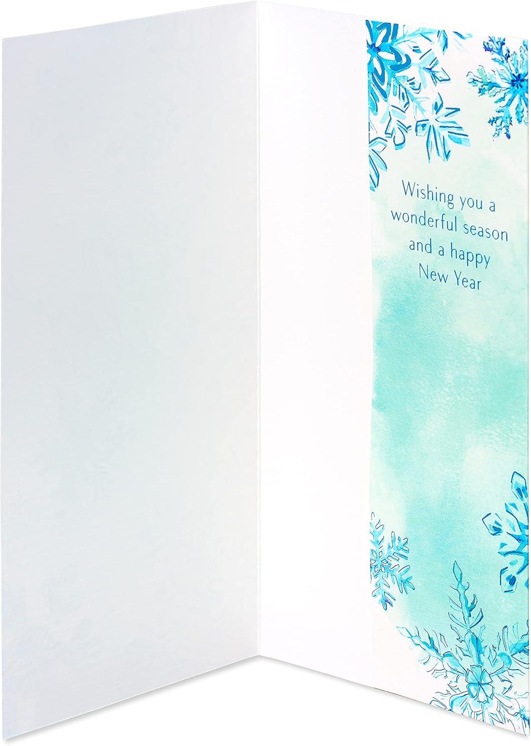 image:imagePapyrus Holiday Card Wonderful SeasonWatercolor Snowflakes