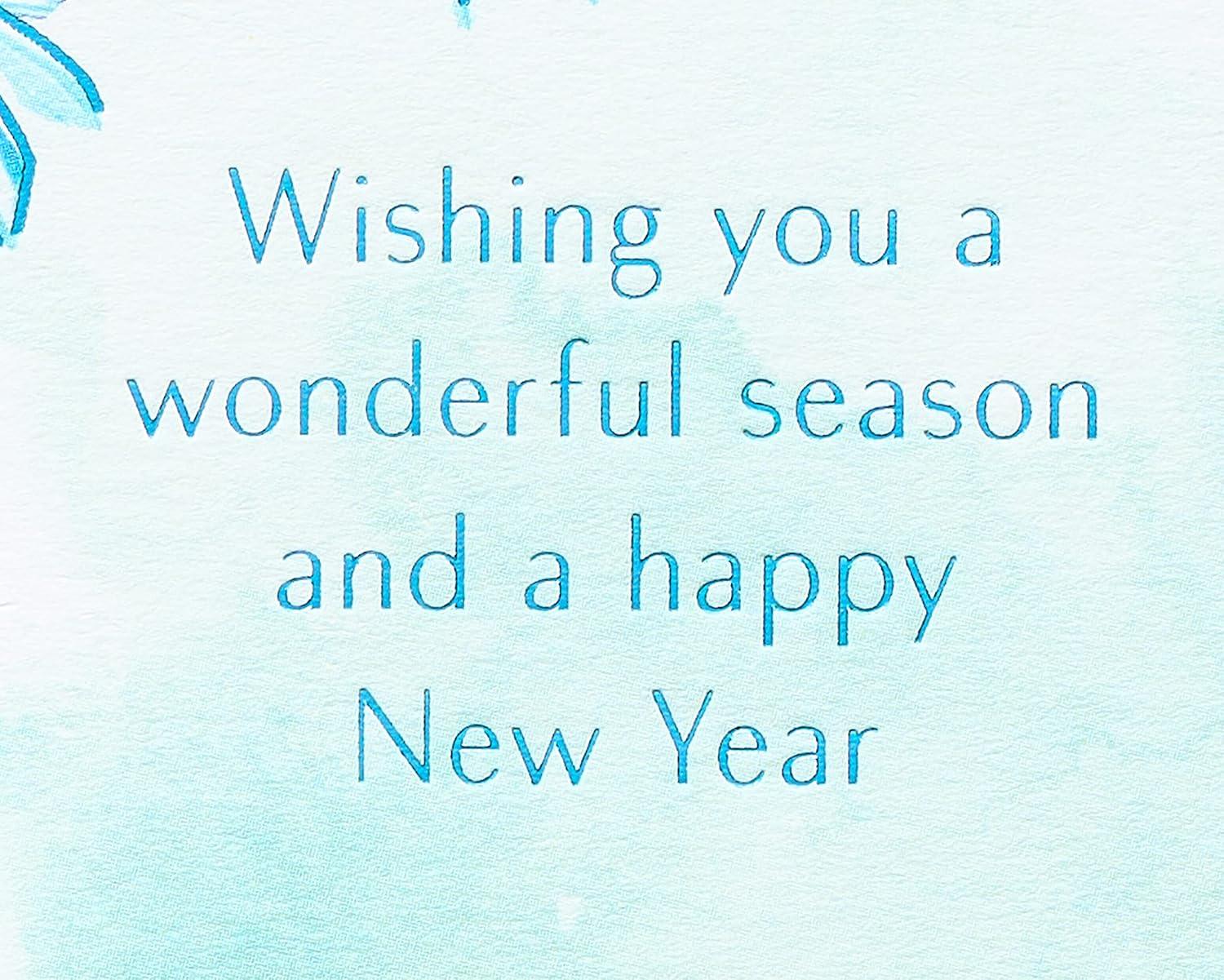 image:imagePapyrus Holiday Card Wonderful SeasonWatercolor Snowflakes