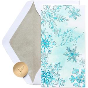Papyrus Holiday Card (Wonderful Season)(Watercolor Snowflakes)