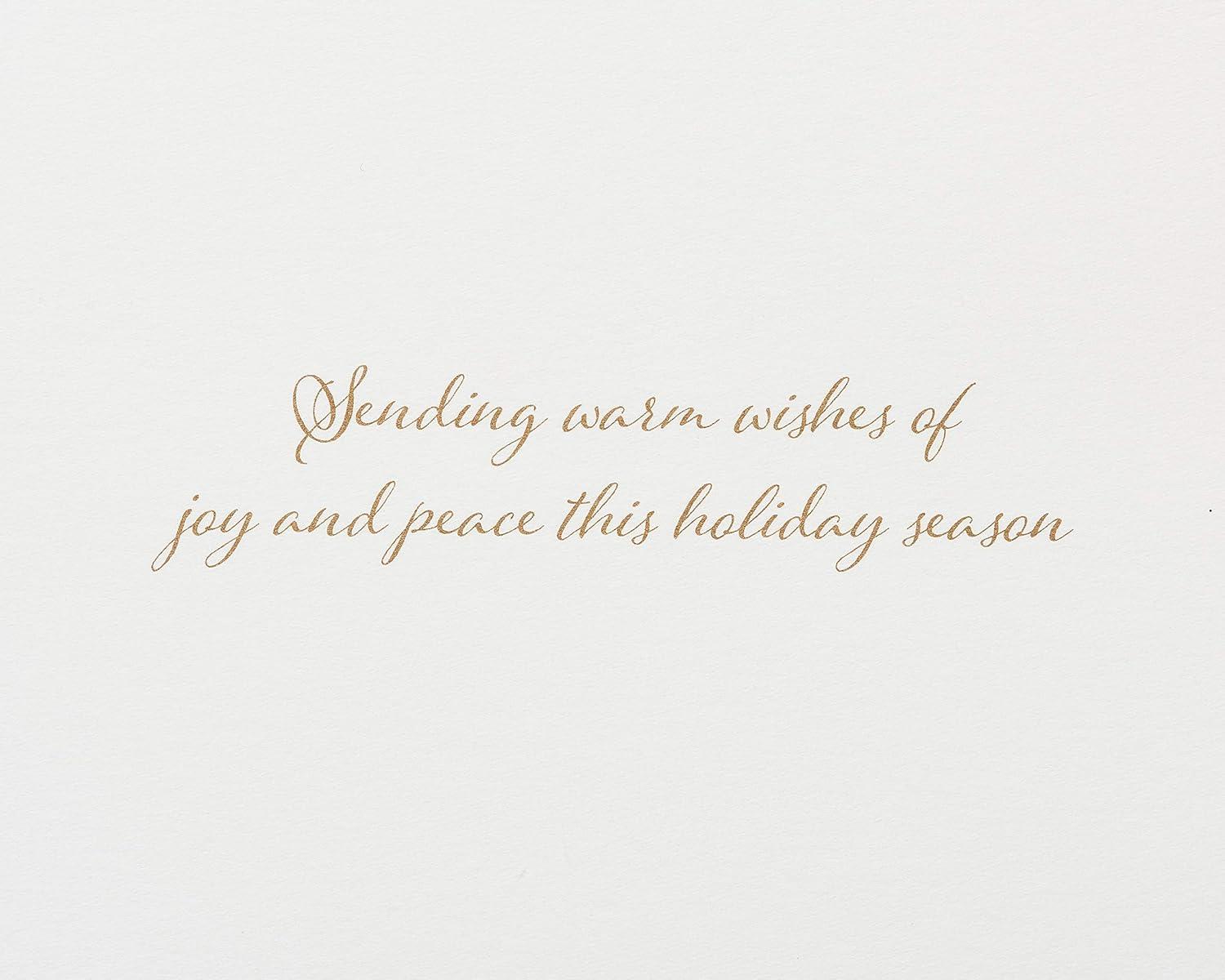 image:imagePapyrus Boxed Christmas Cards with Envelopes Warm Wishes Gold Reindeer 12Count