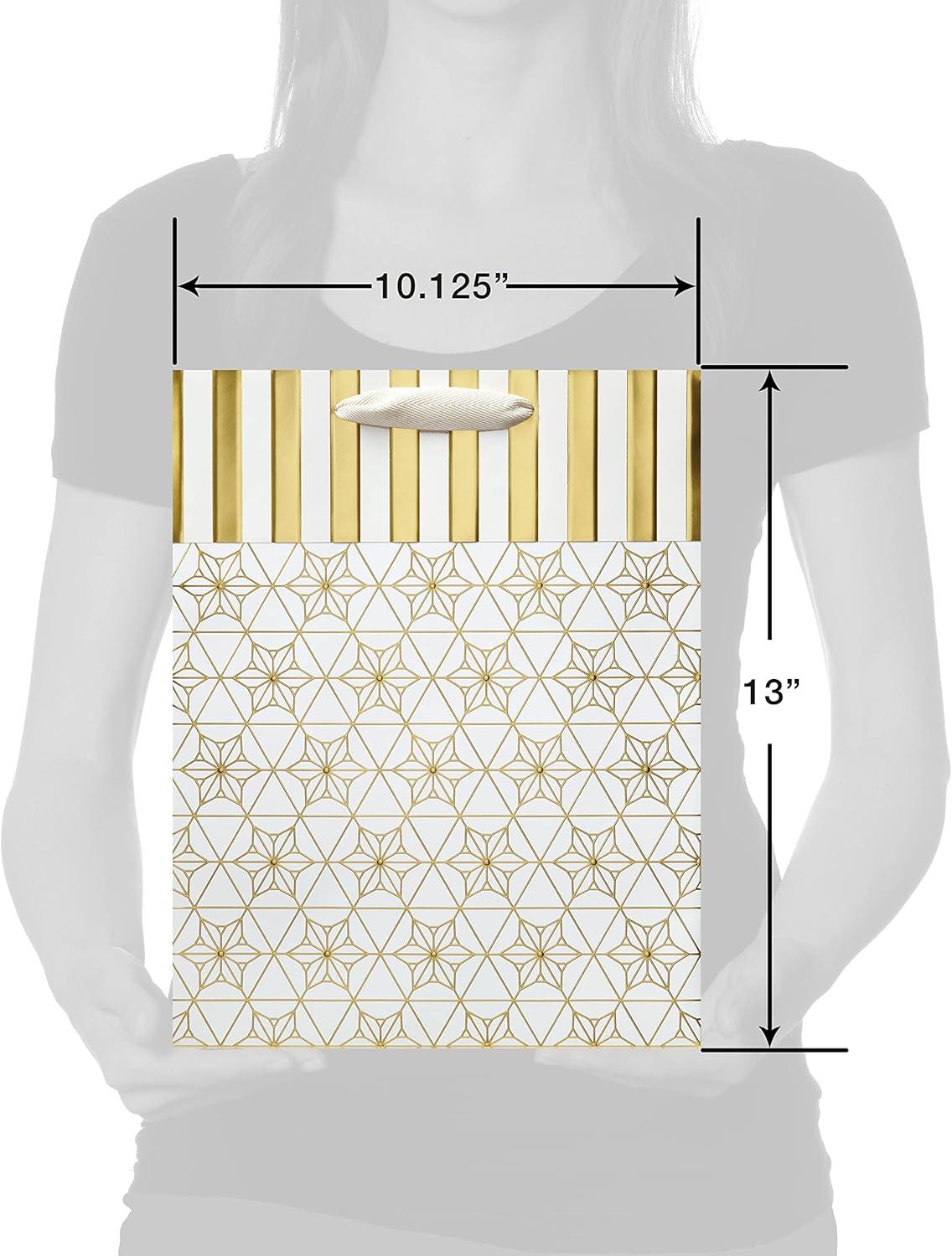 image:imagePapyrus Gift Bags with Tissue Paper Winter Wonder for Christmas Hanukkah Kwanzaa and All Holidays 2 Bags 1 Large 13 1 Medium 9 18 Sheets