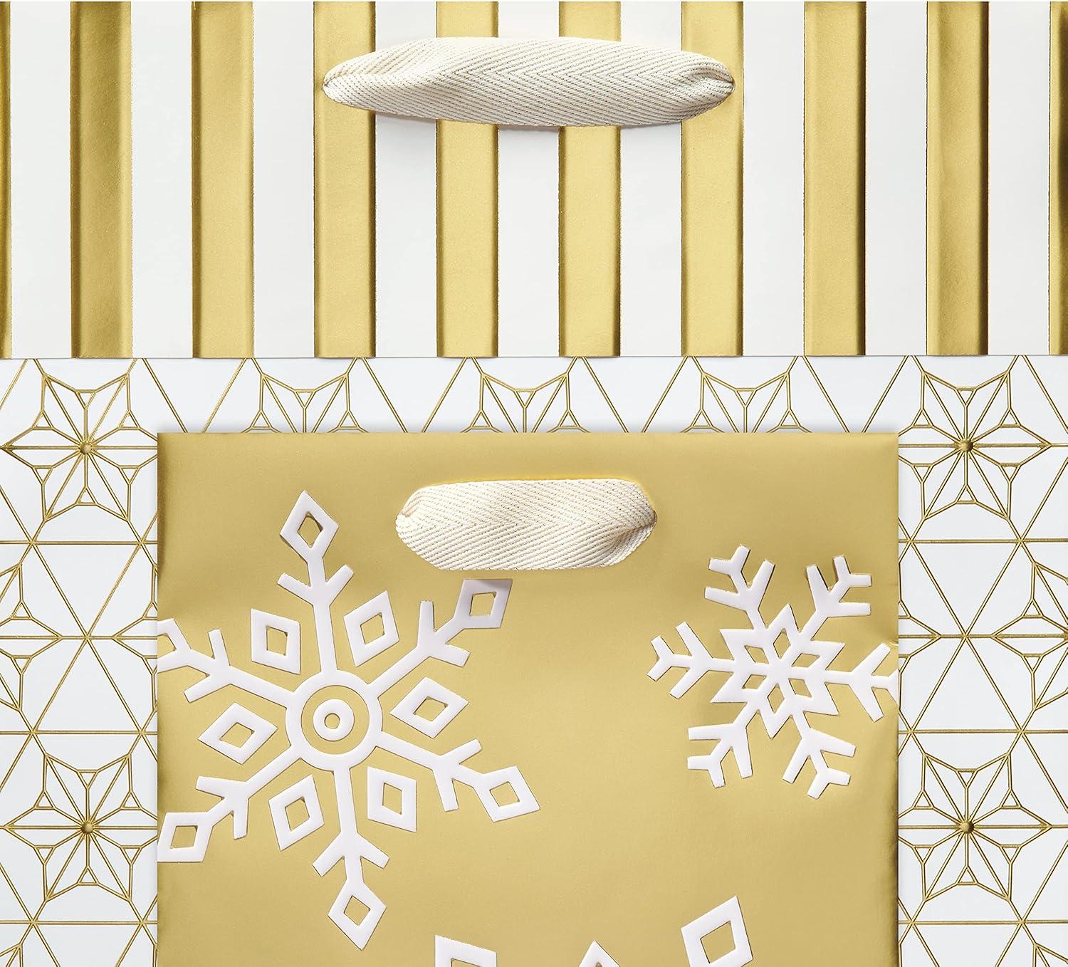 image:imagePapyrus Gift Bags with Tissue Paper Winter Wonder for Christmas Hanukkah Kwanzaa and All Holidays 2 Bags 1 Large 13 1 Medium 9 18 Sheets