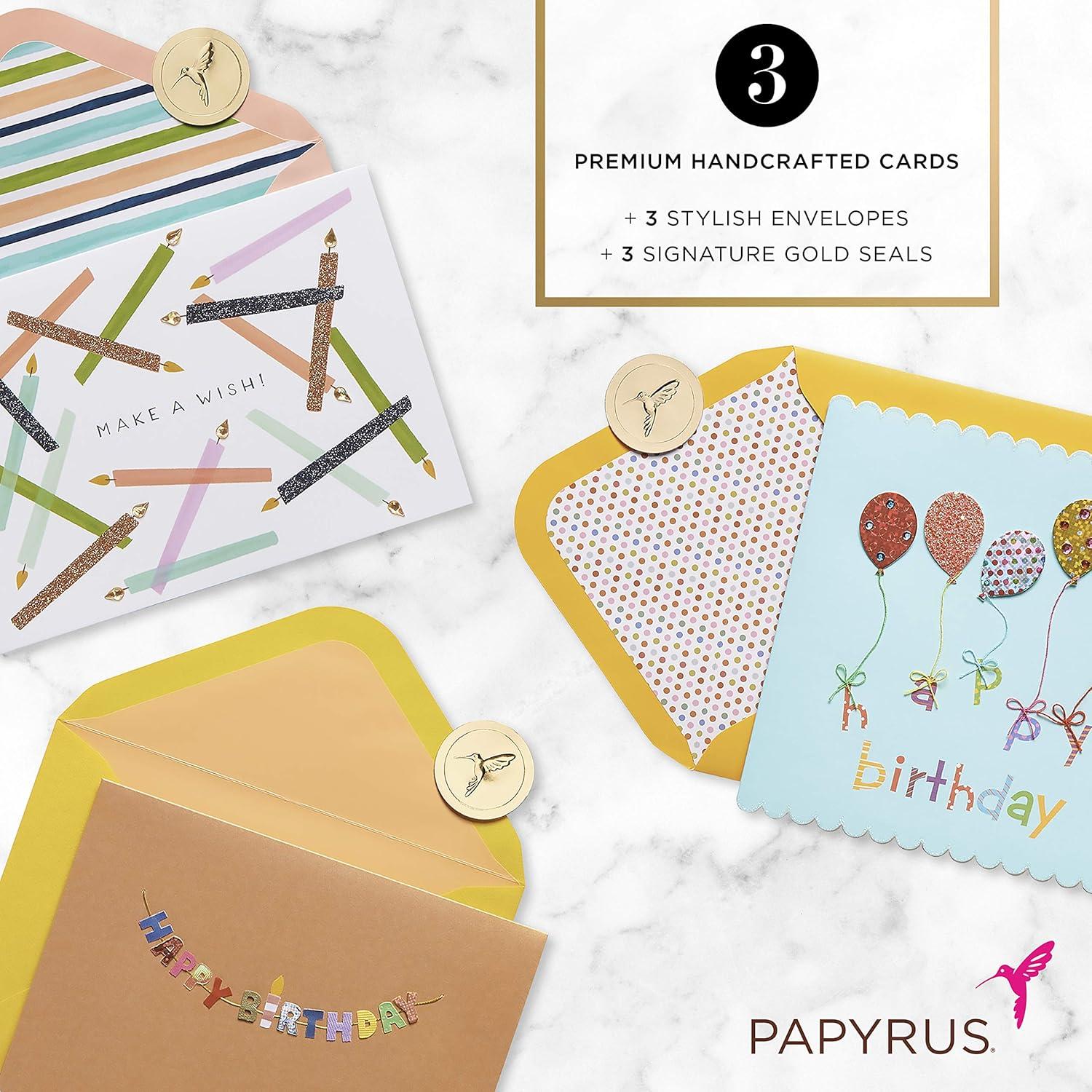 image:imagePapyrus Birthday Card Assortment Mickey and Minnie Mouse 3CountBalloons and Candles